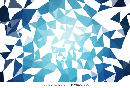 Dark BLUE vector abstract polygonal pattern. A sample with polygonal shapes. Textured pattern for your backgrounds.