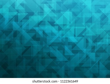 Dark BLUE vector abstract polygonal cover. Triangular geometric sample with gradient.  A new texture for your design.