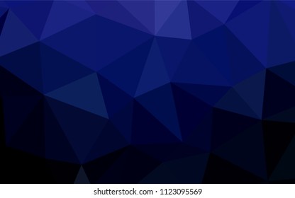 Dark BLUE vector abstract polygonal background. Colorful illustration in abstract style with triangles. Pattern for a brand book's backdrop.