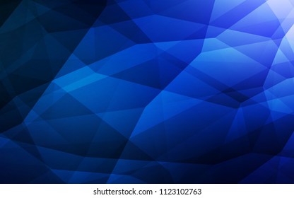 Dark BLUE vector abstract polygonal template. Colorful illustration in polygonal style with gradient. Brand new design for your business.
