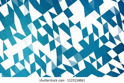 Dark BLUE vector abstract polygonal texture. Triangular geometric sample with gradient.  The template can be used as a background for cell phones.