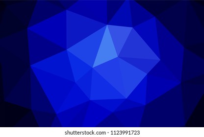 Dark BLUE vector abstract polygonal pattern. Elegant bright polygonal illustration with gradient. Pattern for a brand book's backdrop.