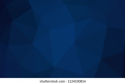 Dark BLUE vector abstract polygonal pattern. Polygonal abstract illustration with gradient. Polygonal design for your web site.