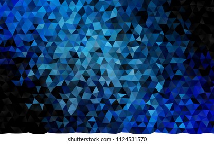 Dark BLUE vector abstract polygonal pattern. Colorful abstract illustration with gradient. Brand new design for your business.
