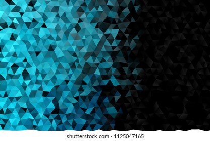 Dark BLUE vector abstract polygonal pattern. Brand new colored illustration in blurry style with gradient. The template can be used as a background for cell phones.