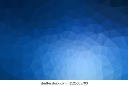Dark BLUE vector abstract polygonal pattern. Modern abstract illustration with triangles. Triangular pattern for your design.