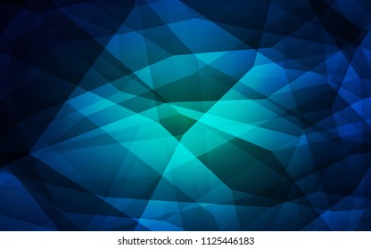 Dark BLUE vector abstract polygonal pattern. Polygonal abstract illustration with gradient. Brand new design for your business.