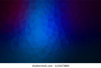Dark BLUE vector abstract polygonal background. Colorful illustration in abstract style with triangles. Best triangular design for your business.