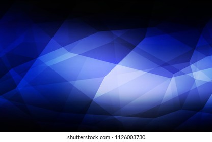 Dark BLUE vector abstract polygonal template. Colorful illustration in abstract style with triangles. A new texture for your web site.