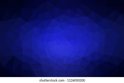 Dark BLUE vector abstract polygonal pattern. Creative geometric illustration in Origami style with gradient. Brand new style for your business design.