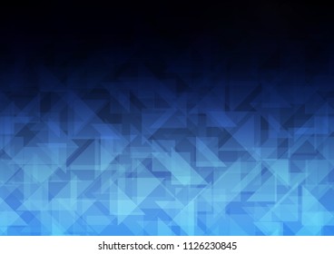 Dark BLUE vector abstract polygonal layout. Colorful abstract illustration with gradient. The elegant pattern can be used as part of a brand book.