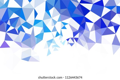 Dark BLUE vector abstract polygonal template. Shining colorful illustration with triangles. New template for your brand book.