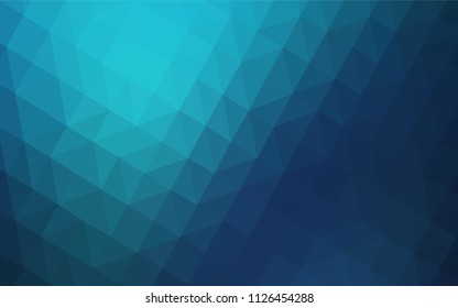 Dark BLUE vector abstract polygonal pattern. Modern abstract illustration with triangles. A completely new design for your leaflet.