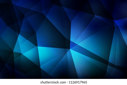 Dark BLUE vector abstract polygonal background. Elegant bright polygonal illustration with gradient. Template for cell phone's backgrounds.