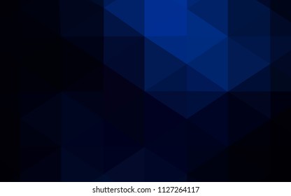 Dark BLUE vector abstract polygonal template. Elegant bright polygonal illustration with gradient. Textured pattern can be used for background.
