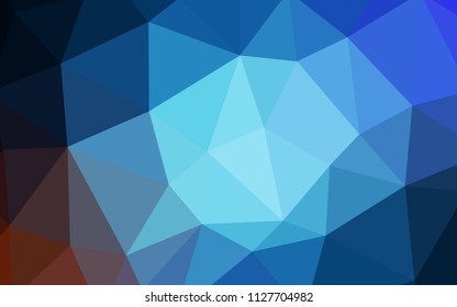 Dark BLUE vector abstract polygonal background. Creative geometric illustration in Origami style with gradient. A new texture for your web site.