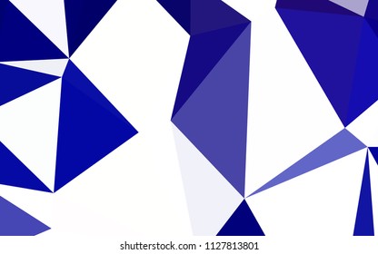 Dark BLUE vector abstract polygonal template. Shining colorful illustration with triangles. New template for your brand book.