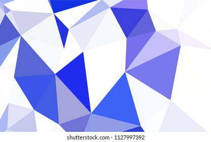 Dark BLUE vector abstract polygonal template. Shining colorful illustration with triangles. A completely new design for your leaflet.