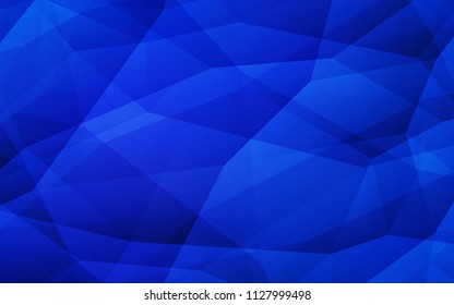 Dark BLUE vector abstract polygonal pattern. Shining colorful illustration with triangles. Template for cell phone's backgrounds.