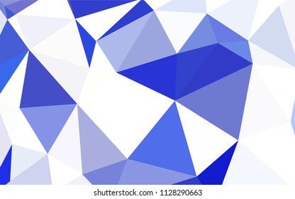 Dark BLUE vector abstract polygonal template. A sample with polygonal shapes. New template for your brand book.