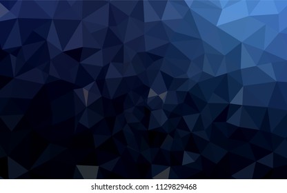 Dark BLUE vector abstract polygonal background. Elegant bright polygonal illustration with gradient. New template for your brand book.