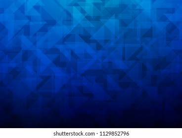 Dark BLUE vector abstract polygonal texture. Glitter abstract illustration with an elegant design. A new texture for your design.