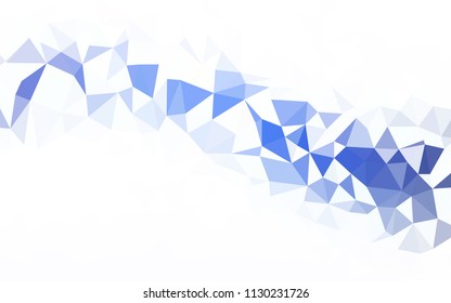Dark BLUE vector abstract polygonal template. A completely new color illustration in a polygonal style. Brand new design for your business.