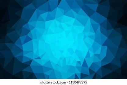 Dark BLUE vector abstract polygonal pattern. A sample with polygonal shapes. Pattern for a brand book's backdrop.