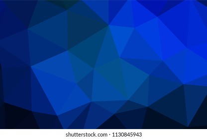 Dark BLUE vector abstract polygonal pattern. A completely new color illustration in a polygonal style. A new texture for your web site.