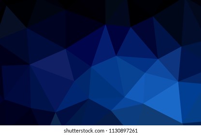 Dark BLUE vector abstract polygonal background. A sample with polygonal shapes. A new texture for your web site.