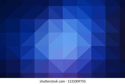 Dark BLUE vector abstract polygonal background. Geometric illustration in Origami style with gradient.  Brand new style for your business design.