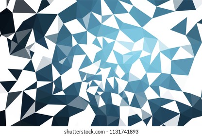 Dark BLUE vector abstract polygonal background. Colorful abstract illustration with triangles. Pattern for a brand book's backdrop.