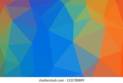 Dark BLUE vector abstract polygonal background. Triangular geometric sample with gradient.  Completely new template for your banner.