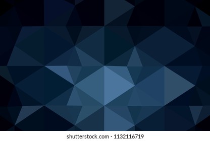 Dark BLUE vector abstract polygonal template. Geometric illustration in Origami style with gradient.  A completely new design for your leaflet.