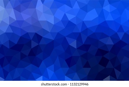 Dark BLUE vector abstract polygonal background. Modern abstract illustration with triangles. Polygonal design for your web site.