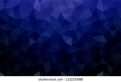 Dark BLUE vector abstract polygonal background. Modern abstract illustration with triangles. Pattern for a brand book's backdrop.