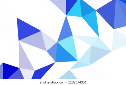 Dark BLUE vector abstract polygonal pattern. A completely new color illustration in a polygonal style. Best triangular design for your business.