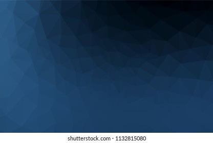 Dark BLUE vector abstract polygonal pattern. A completely new color illustration in a polygonal style. Brand new design for your business.