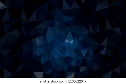 Dark BLUE vector abstract polygonal pattern. Shining colorful illustration with triangles. A new texture for your web site.