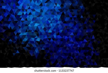 Dark BLUE vector abstract polygonal pattern. Creative illustration in halftone style with gradient. The best triangular design for your business.