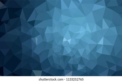 Dark BLUE vector abstract polygonal template. Elegant bright polygonal illustration with gradient. Pattern for a brand book's backdrop.