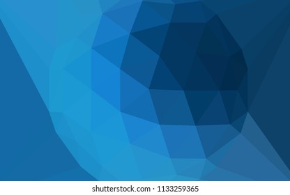 Dark BLUE vector abstract polygonal pattern with a gem in a centre. Modern abstract illustration with triangles. Brand new design for your business.