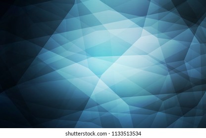Dark BLUE vector abstract polygonal background. Geometric illustration in Origami style with gradient.  A completely new design for your leaflet.
