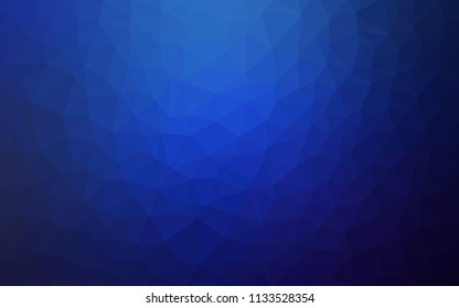 Dark BLUE vector abstract polygonal background. Elegant bright polygonal illustration with gradient. A completely new design for your leaflet.