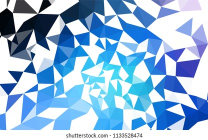 Dark BLUE vector abstract polygonal template. Elegant bright polygonal illustration with gradient. Textured pattern for your backgrounds.