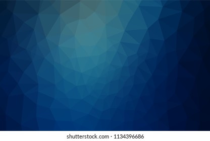 Dark BLUE vector abstract polygonal pattern. Colorful abstract illustration with triangles. Pattern for a brand book's backdrop.