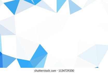 Dark BLUE vector abstract polygonal template. Shining polygonal illustration, which consist of triangles. Brand new design for your business.
