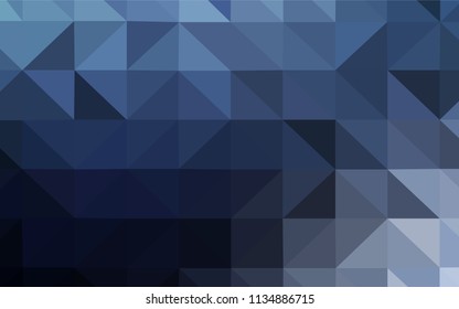 Dark BLUE vector abstract polygonal template. Creative geometric illustration in Origami style with gradient. Brand new design for your business.