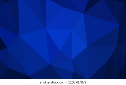 Dark BLUE vector abstract polygonal pattern. Creative geometric illustration in Origami style with gradient. Brand new design for your business.