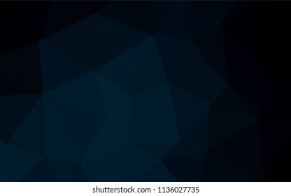 Dark BLUE vector abstract polygonal background. Glitter abstract illustration with an elegant triangles. Brand new design for your business.